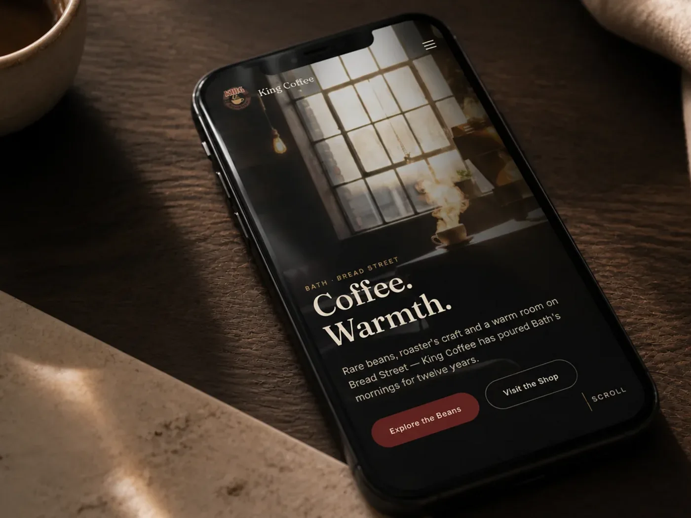 King Coffee website screenshot