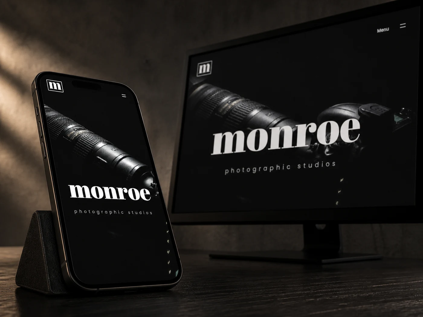 Monroe Photographic website screenshot